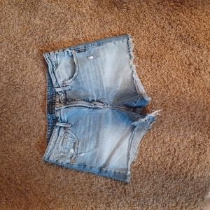 Silver jean shorts